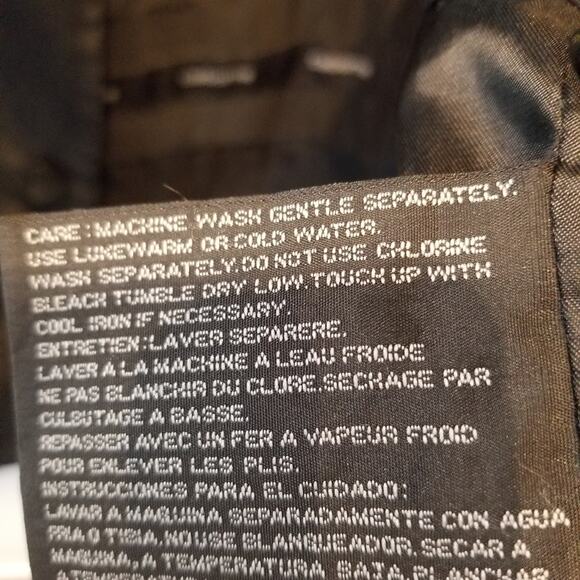 Claiborne Men's Black Rain Coat Pockets Short Comfortable Long Sleeve Size L - Picture 13 of 16